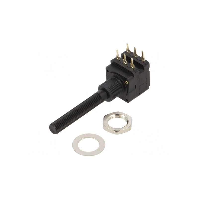 Potențiometru Axial 200Ω 200mW THT 6mm Plastic Stereofonic | Electronic-mag.ro | Componente Electronice