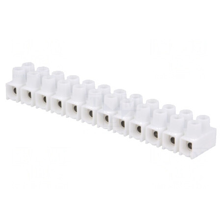 Regletă de conexiuni terminal cu șurub albă 2,5mm2 400V 24A | Electronic-mag.ro | Componente Electronice