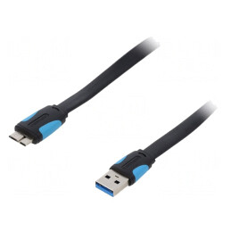 Cablu OTG USB 3.0 A la Micro B 1m Negru | Electronic-mag.ro | Componente Electronice