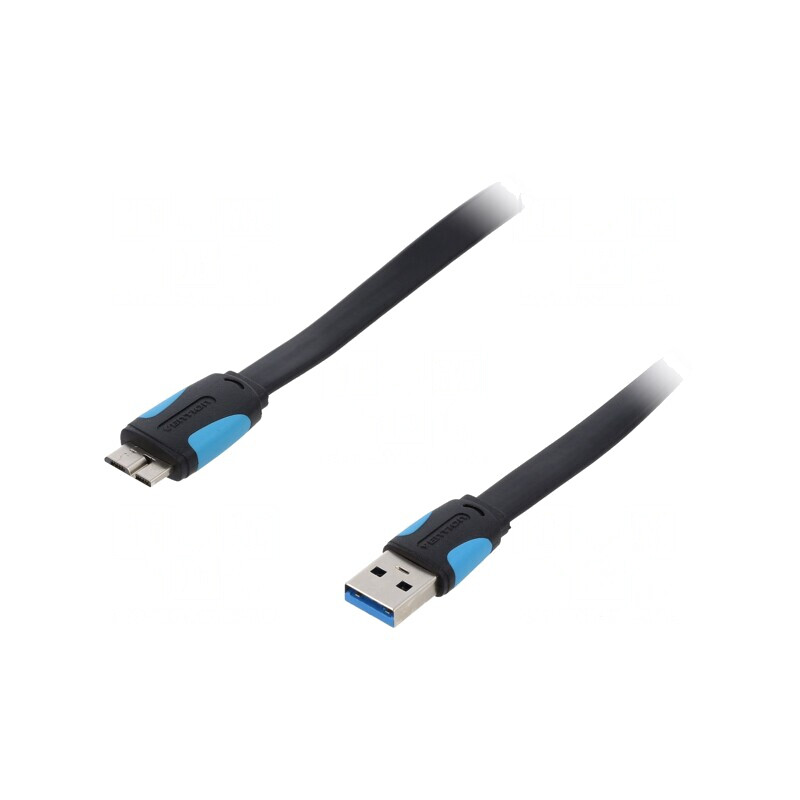 Cablu OTG USB 3.0 A la Micro B 1m Negru | Electronic-mag.ro | Componente Electronice