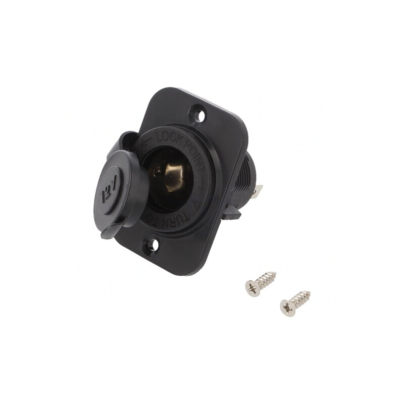 Soclu brichetă auto 12V negru | Electronic-mag.ro | Componente Electronice