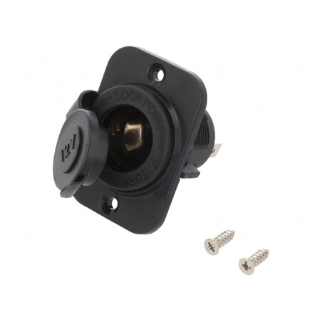 Soclu brichetă auto 12V negru | Electronic-mag.ro | Componente Electronice