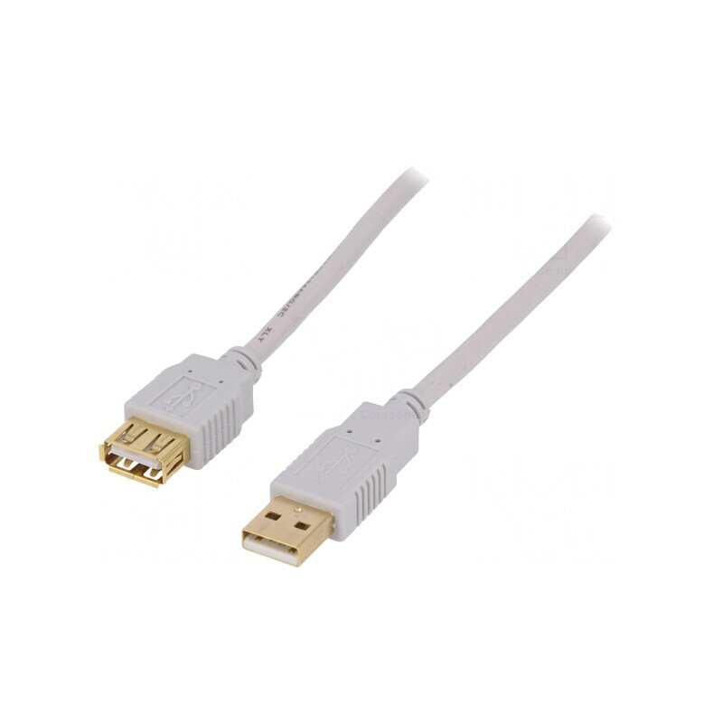 Cablu USB 2.0 A-A 3m Gri Aurit | Electronic-mag.ro | Componente Electronice Cablu USB 2.0 A-A 3m Gri Aurit | Electronic-mag.ro | Componente Electronice