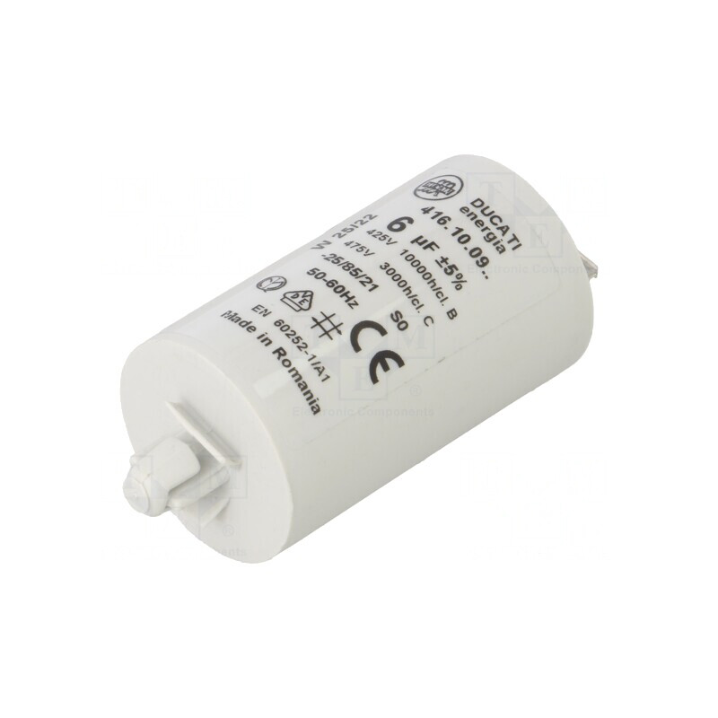 Condensator Motoare 6uF 400VAC | Electronic-mag.ro | Componente Electronice