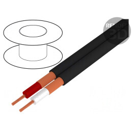 Cablu microfon negru 2x0,25mm2 OFC | Electronic-mag.ro | Componente Electronice