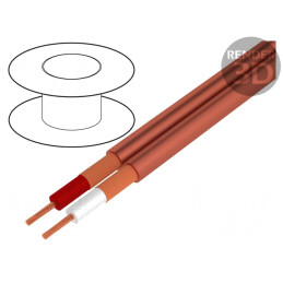 Cablu Microfon 2x0,25mm² Roșu OFC PVC | Electronic-mag.ro | Componente Electronice