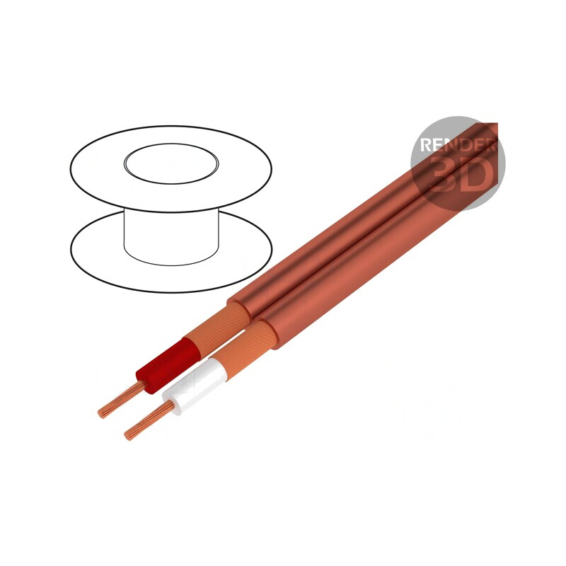 Cablu Microfon 2x0,25mm² Roșu OFC PVC | Electronic-mag.ro | Componente Electronice