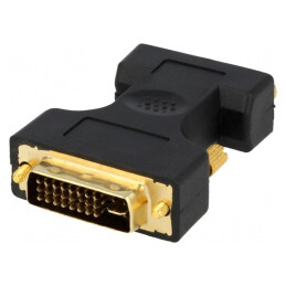 Convertor D-Sub 15pin HD la DVI-I 24+5 Negru | Electronic-mag.ro | Componente Electronice