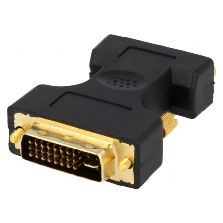 Convertor D-Sub 15pin HD la DVI-I 24+5 Negru | Electronic-mag.ro | Componente Electronice