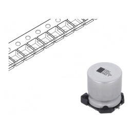 Condensator Electrolitic SMD 1mF 25V 16x16x16mm | Electronic-mag.ro | Componente Electronice