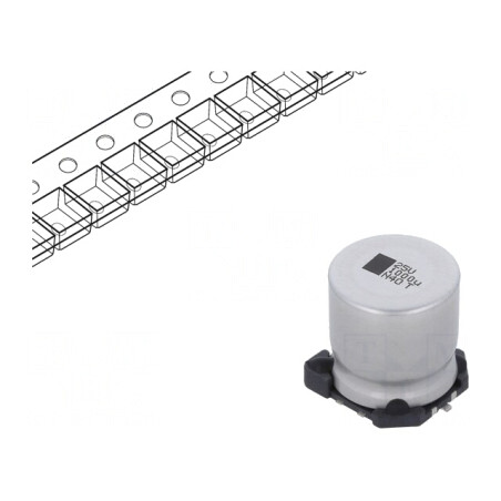 Condensator Electrolitic SMD 1mF 25V 16x16x16mm | Electronic-mag.ro | Componente Electronice