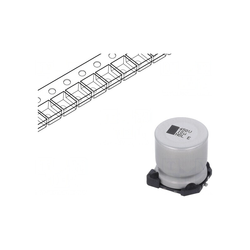 Condensator Electrolitic SMD 10uF 450V 16mm | Electronic-mag.ro | Componente Electronice
