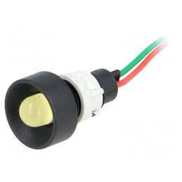Lampă de control LED galbenă 24V 24VAC Ø13mm IP40 | Electronic-mag.ro | Componente Electronice