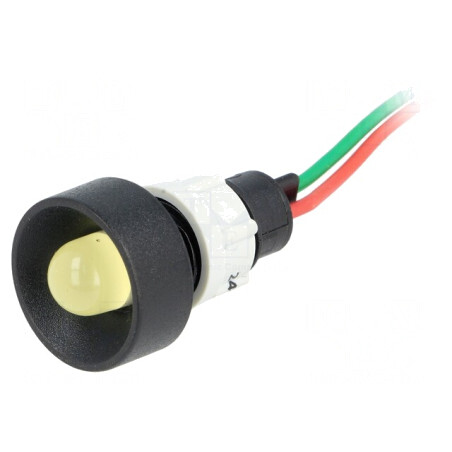 Lampă de control LED galbenă 24V 24VAC Ø13mm IP40 | Electronic-mag.ro | Componente Electronice