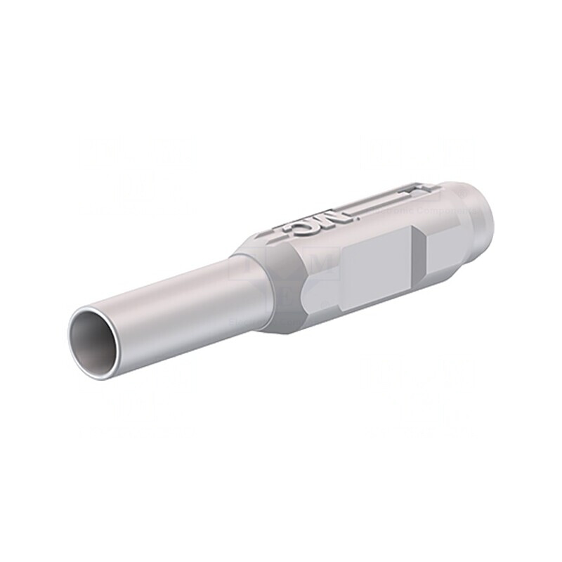 Mufă Banană 2mm Albă Aurită cu Izolație Poliamidă | Electronic-mag.ro | Componente Electronice