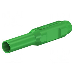 Mufă Banană 2mm Verde Aurită cu Izolație Poliamidă 2,7mm | Electronic-mag.ro | Componente Electronice