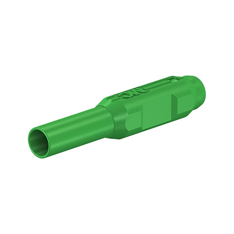 Mufă Banană 2mm Verde Aurită cu Izolație Poliamidă 2,7mm | Electronic-mag.ro | Componente Electronice