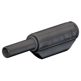 Mufă Banană 2mm 10A 600V Neagră Aurie Lipire 36mm | Electronic-mag.ro | Componente Electronice