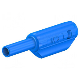 Mufă Banană 2mm 10A 600V Albastră Aurită | Electronic-mag.ro | Componente Electronice