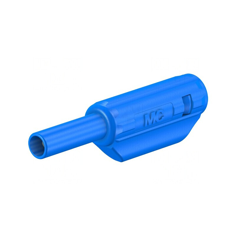 Mufă Banană 2mm 10A 600V Albastră Aurită | Electronic-mag.ro | Componente Electronice