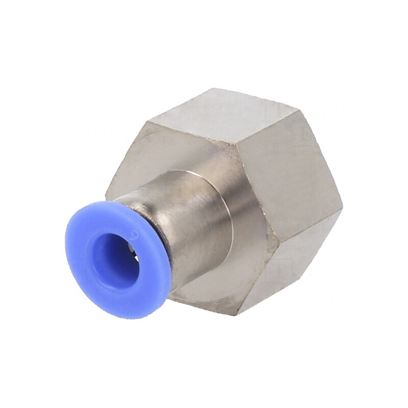 Racord push-in alamă nichelată 0,95-15bar | Electronic-mag.ro | Componente Electronice