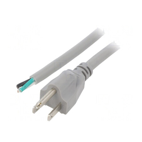 Cablu Alimentare NEMA 5-15 1m Gri 13A 125V | Electronic-mag.ro | Componente Electronice