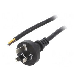 Cablu Electric 3x0.75mm2 PVC 1.5m Negru | Electronic-mag.ro | Componente Electronice