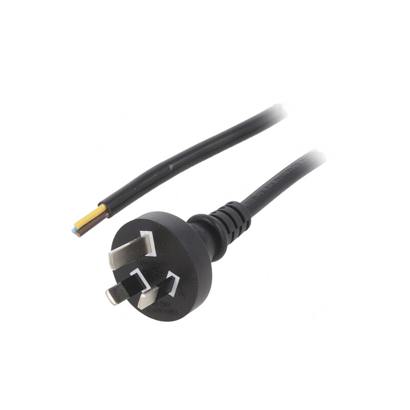 Cablu Electric 3x0.75mm2 PVC 1.5m Negru | Electronic-mag.ro | Componente Electronice