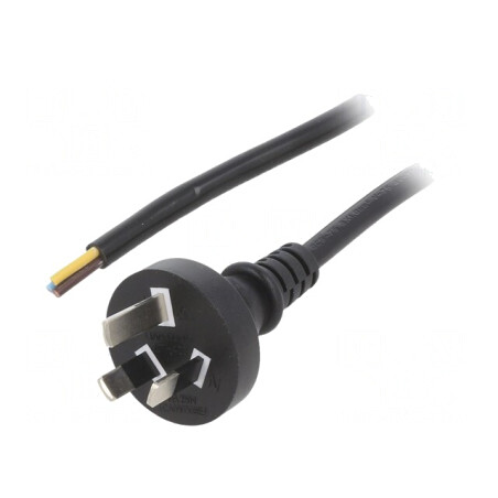 Cablu Electric 3x0.75mm2 PVC 1.5m Negru | Electronic-mag.ro | Componente Electronice