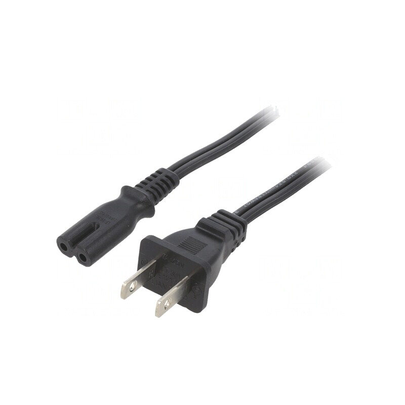 Cablu Alimentare IEC C7 la NEMA 1-15 1.8m Negru | Electronic-mag.ro | Componente Electronice