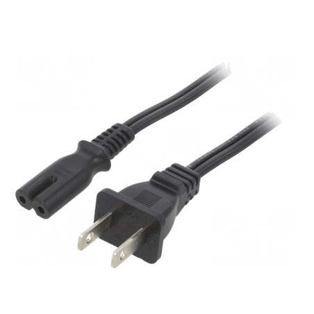 Cablu Alimentare IEC C7 la NEMA 1-15 1.8m Negru | Electronic-mag.ro | Componente Electronice