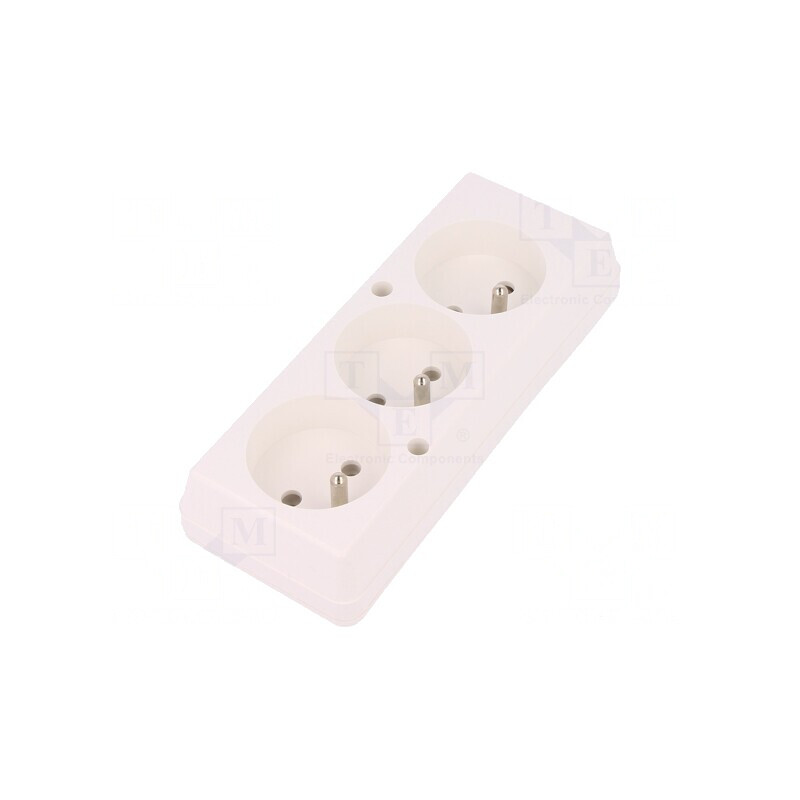 Conector Alimentare AC Splitter 2P PE 250V 16A Alb | Electronic-mag.ro | Componente Electronice Conector Alimentare AC Splitter 2P PE 250V 16A Alb | Electronic-mag.ro | Componente Electronice