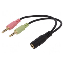 Cablu Audio Jack 3,5mm 3pin la 4pin 150mm | Electronic-mag.ro | Componente Electronice