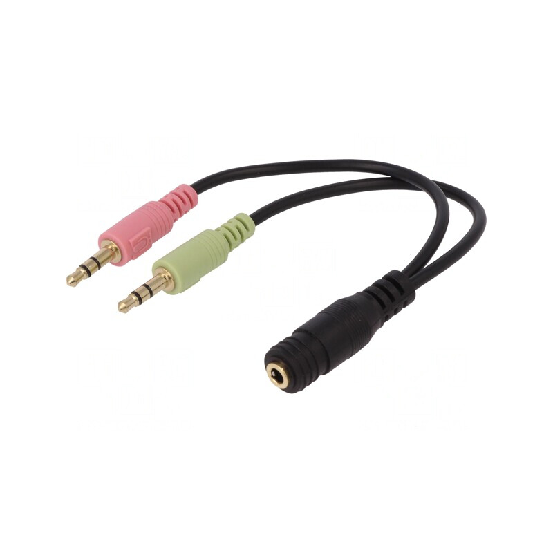 Cablu Audio Jack 3,5mm 3pin la 4pin 150mm | Electronic-mag.ro | Componente Electronice