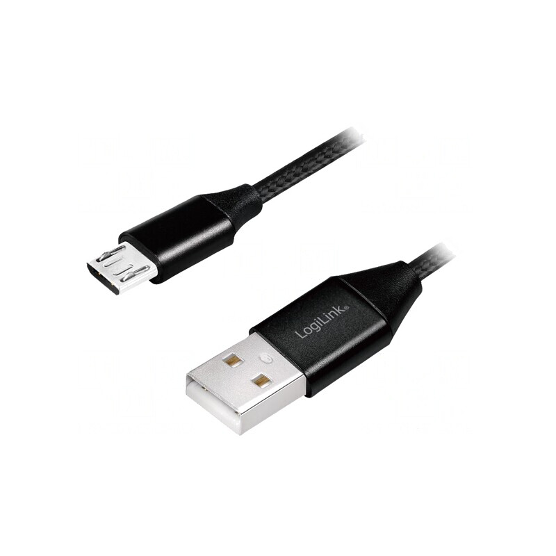Cablu USB 2.0 A la Micro B 0.3m Negru | Electronic-mag.ro | Componente Electronice