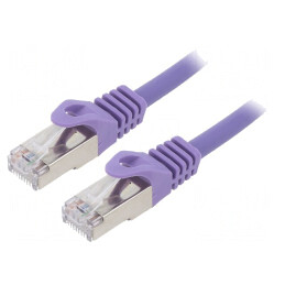 Patch Cord S/FTP Cat 6a Cupru LSZH Violet 2m Cablexpert | Electronic-mag.ro | Componente Electronice