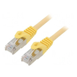 Patch Cord S/FTP Cat 6a Cupru LSZH Galben 2m Cablexpert | Electronic-mag.ro | Componente Electronice