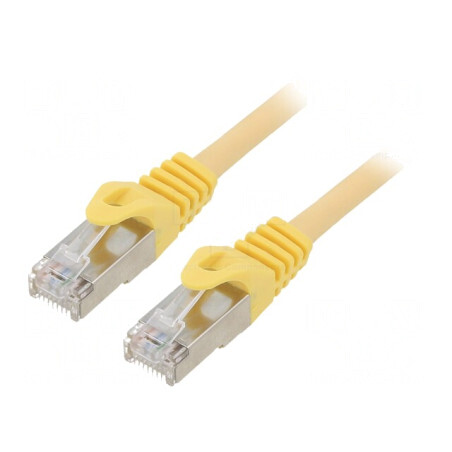 Patch Cord S/FTP Cat 6a Cupru LSZH Galben 2m Cablexpert | Electronic-mag.ro | Componente Electronice
