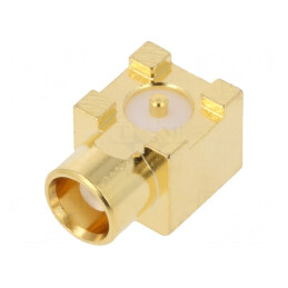 Soclu MCX mamă unghi 50Ω SMT aurit | Electronic-mag.ro | Componente Electronice