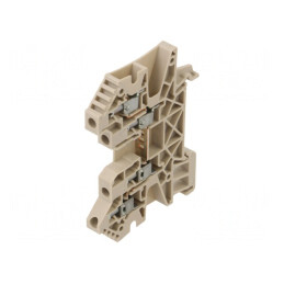 Conector Bej pentru Șine de 4mm2, 4 Borne, 800V 32A | Electronic-mag.ro | Componente Electronice