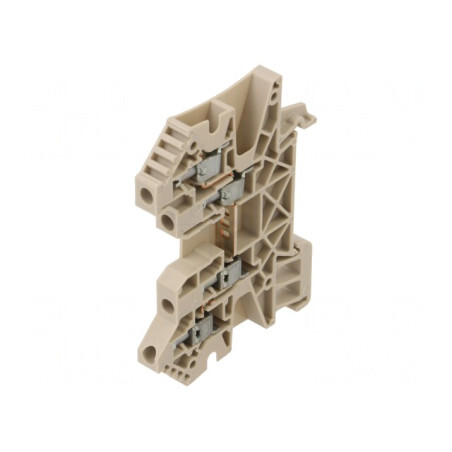Conector Bej pentru Șine de 4mm2, 4 Borne, 800V 32A | Electronic-mag.ro | Componente Electronice
