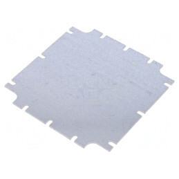 Placă de montare oțel zincat 121x121x2mm | Electronic-mag.ro | Componente Electronice