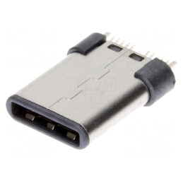 Mufă USB-C Verticală USB 3.1 Aurită 5A