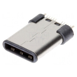 Mufă USB-C Verticală USB 3.1 Aurită 5A | Electronic-mag.ro | Componente Electronice