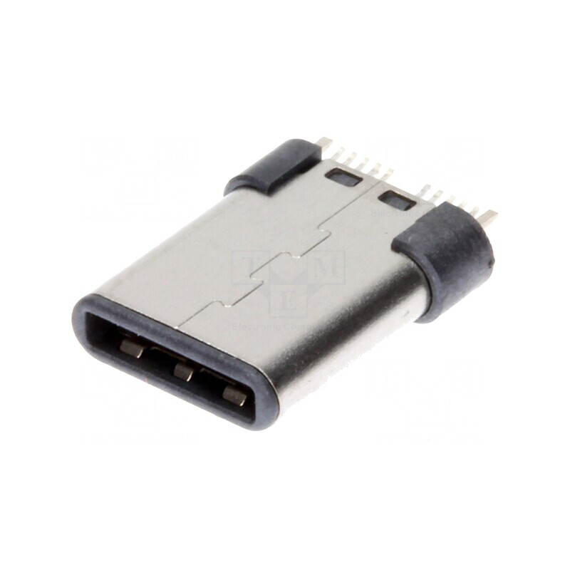 Mufă USB-C Verticală USB 3.1 Aurită 5A | Electronic-mag.ro | Componente Electronice