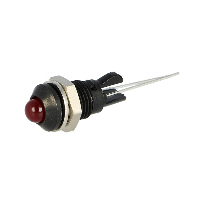 Lampă LED Convex Roșie pentru PCB 8mm | Electronic-mag.ro | Componente Electronice