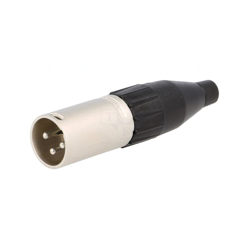 Mufă XLR Tată 3-Pin Dreaptă pe Cablu | Electronic-mag.ro | Componente Electronice