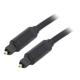 Cablu Toslink Optic Aurit 2m Negru | Electronic-mag.ro | Componente Electronice