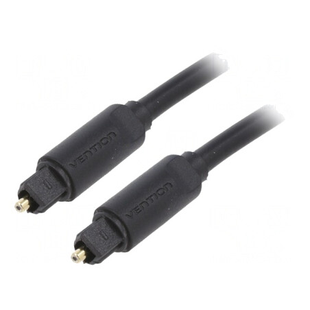 Cablu Toslink Optic Aurit 2m Negru | Electronic-mag.ro | Componente Electronice