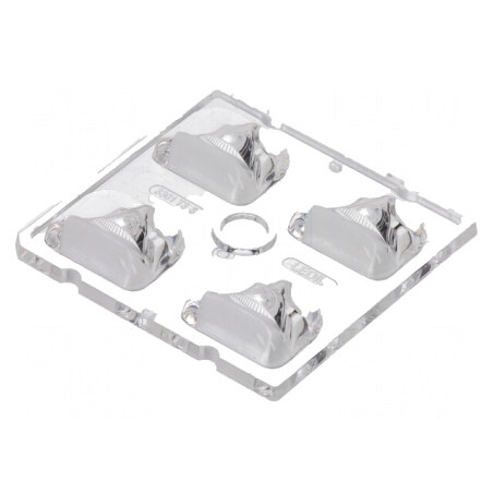 Lentilă LED Pătrată Transparentă 7,1mm | Electronic-mag.ro | Componente Electronice